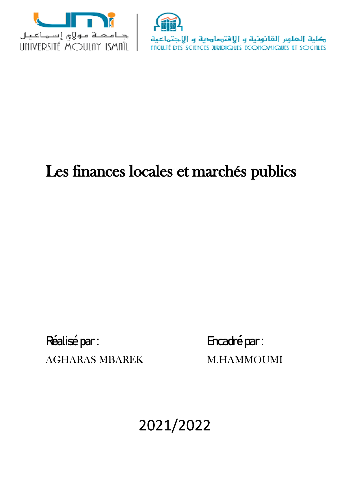 Marche Public Les Finances Locales Et Marchés Publics - Les Finances ...