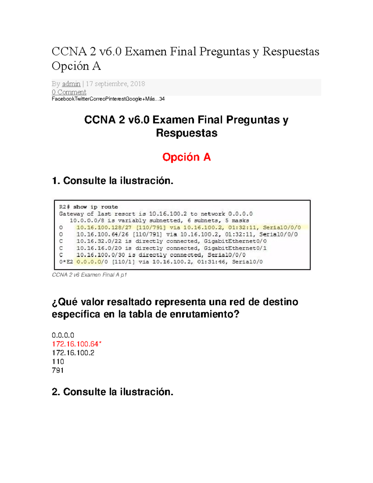 CCNA 2 V6 - Resumen Módulos CISCO - CCNA 2 V6 Examen Final Preguntas Y ...