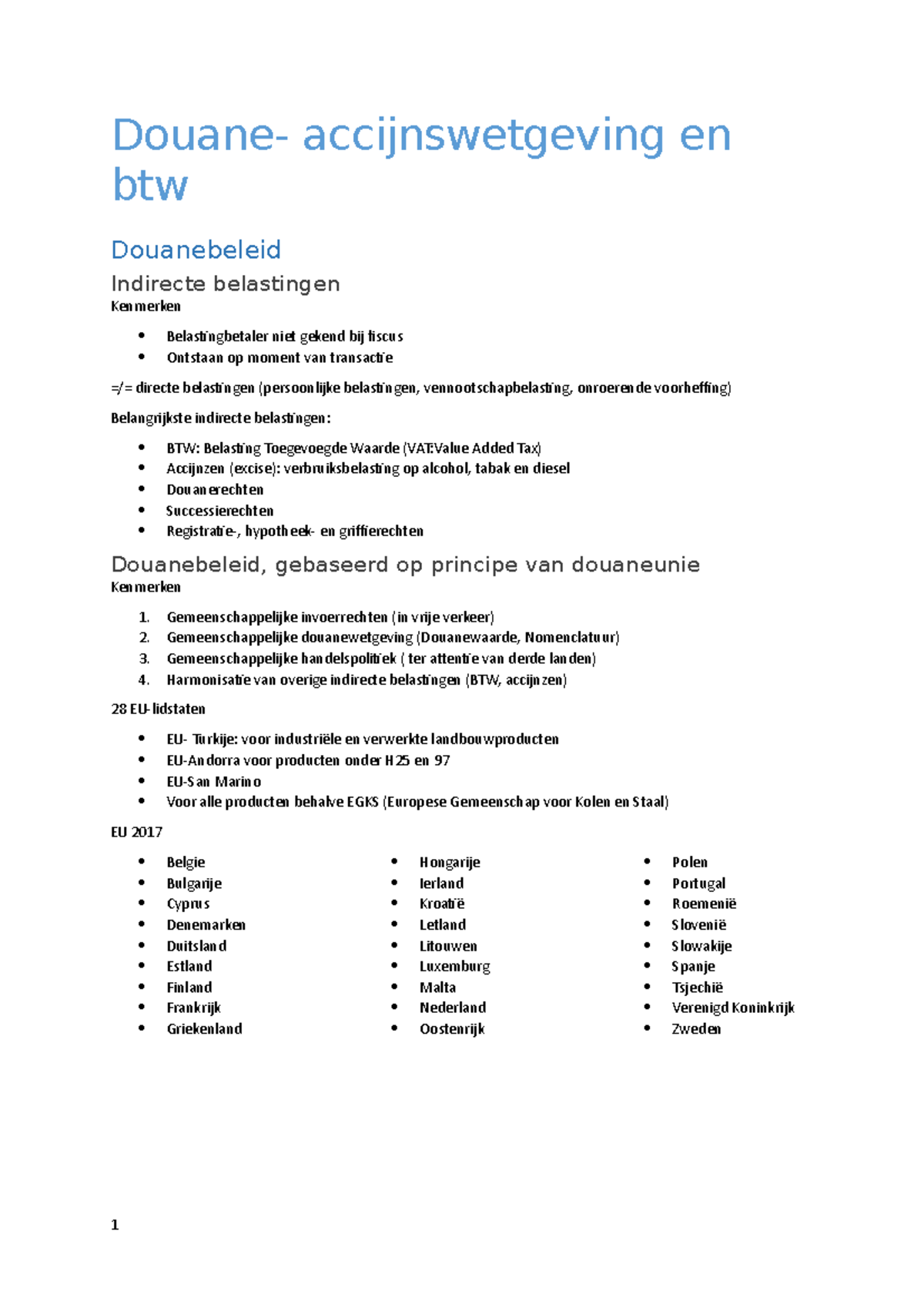 Samenvatting-douane - Samenvatting Van Boek + Slides - Douane ...