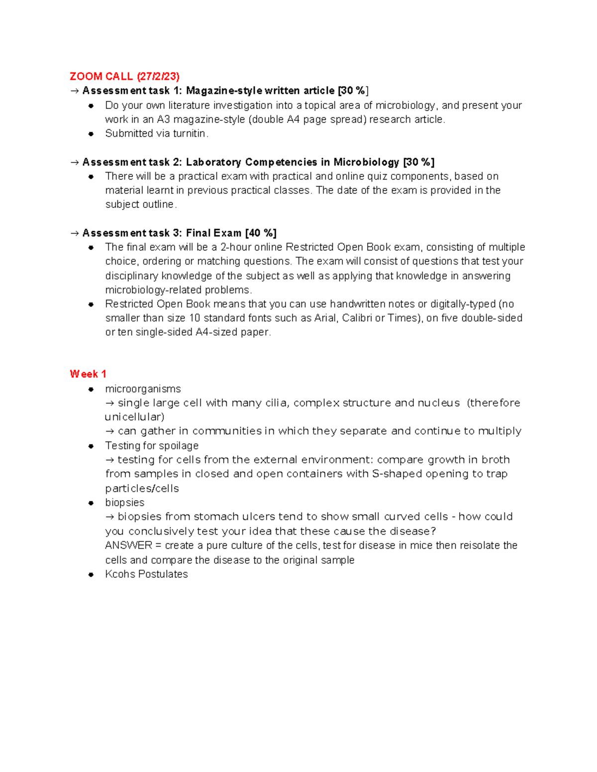 GM Notes - ZOOM CALL (27/2/23) → Assessment task 1: Magazine-style ...