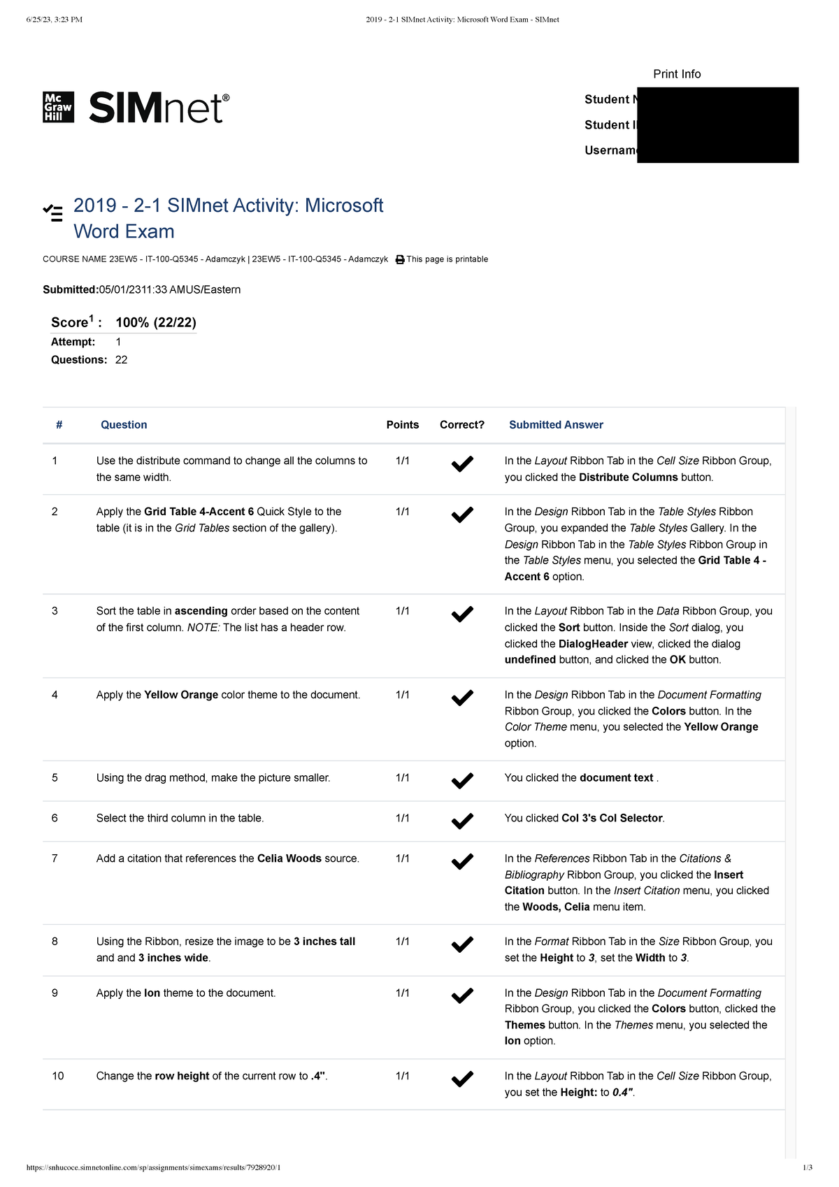 simnet assignment list