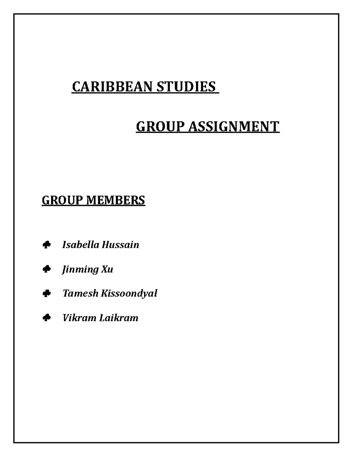 caribbean-studies-group-assignment-2021-11-09-eng-297-studocu