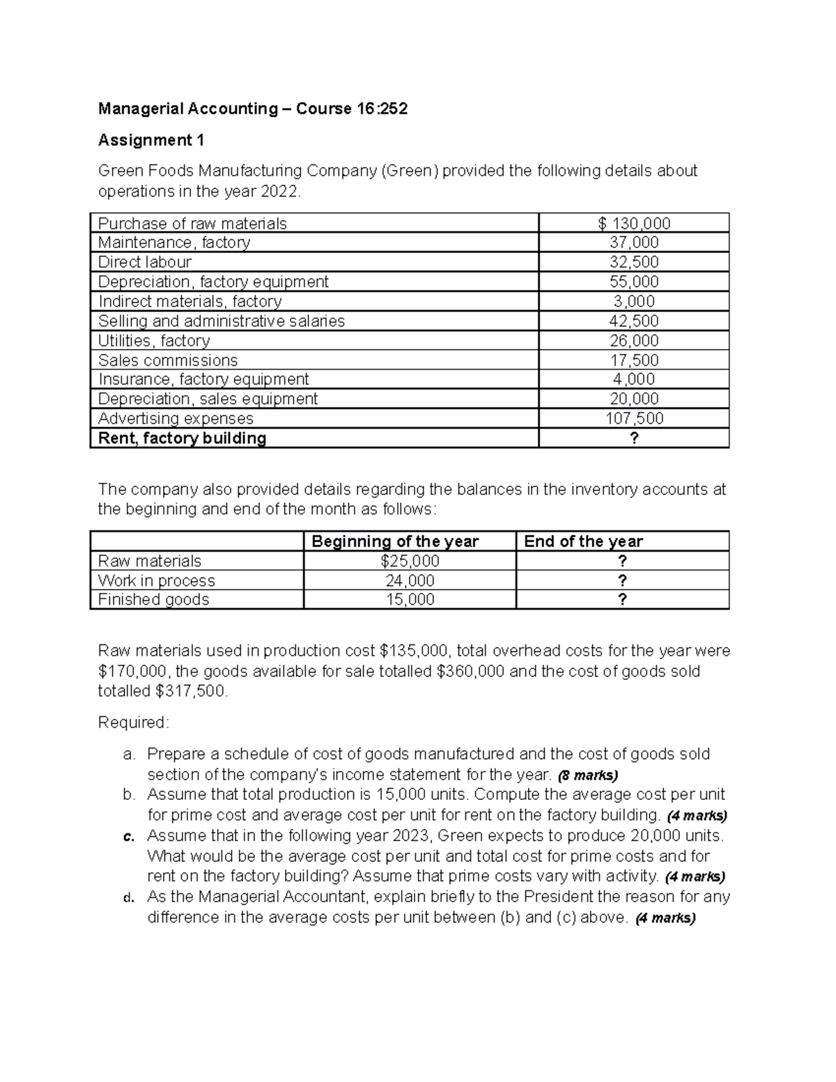 management accounting symbiosis assignment