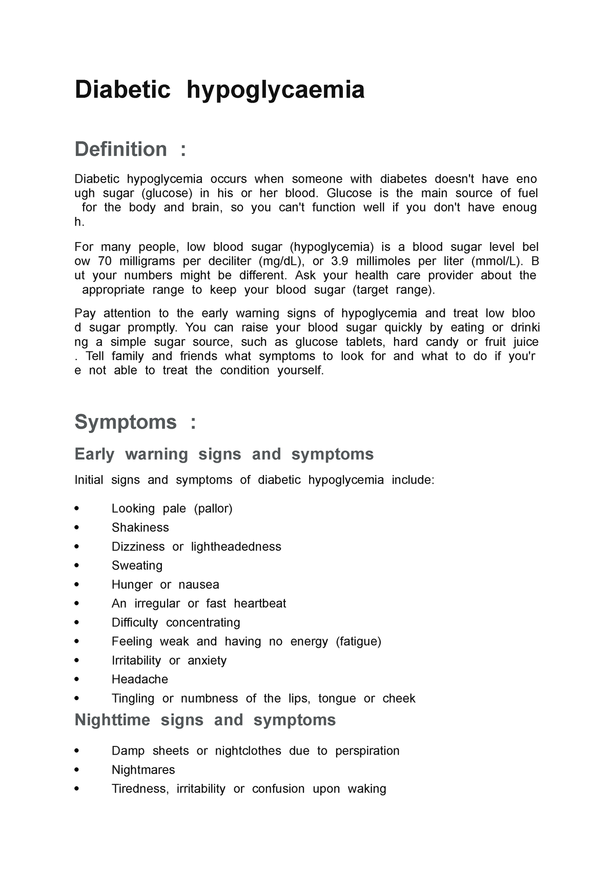 Diabetic hypoglycaemia explain in detail - DiabeticThypoglycaemia ...