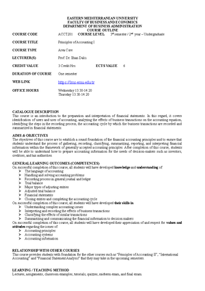 ACCT202 course outline Spring 2022-2023 - EASTERN MEDITERRANEAN ...
