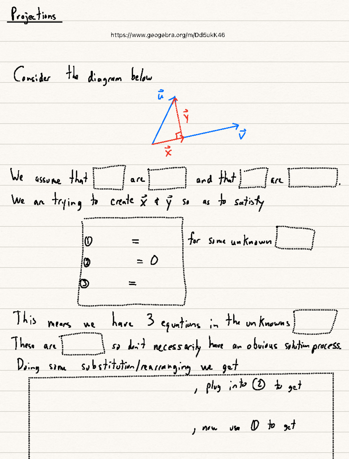 Lecture 06 (projections) - template - Projections Consider the diagram ...