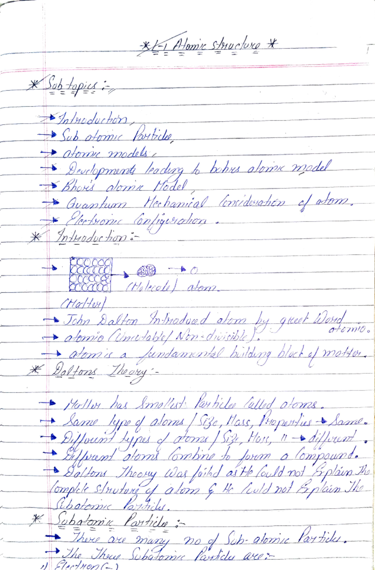 Atomic Structure (Complete Notes with Example and Imp Formulas) - I 1 ...
