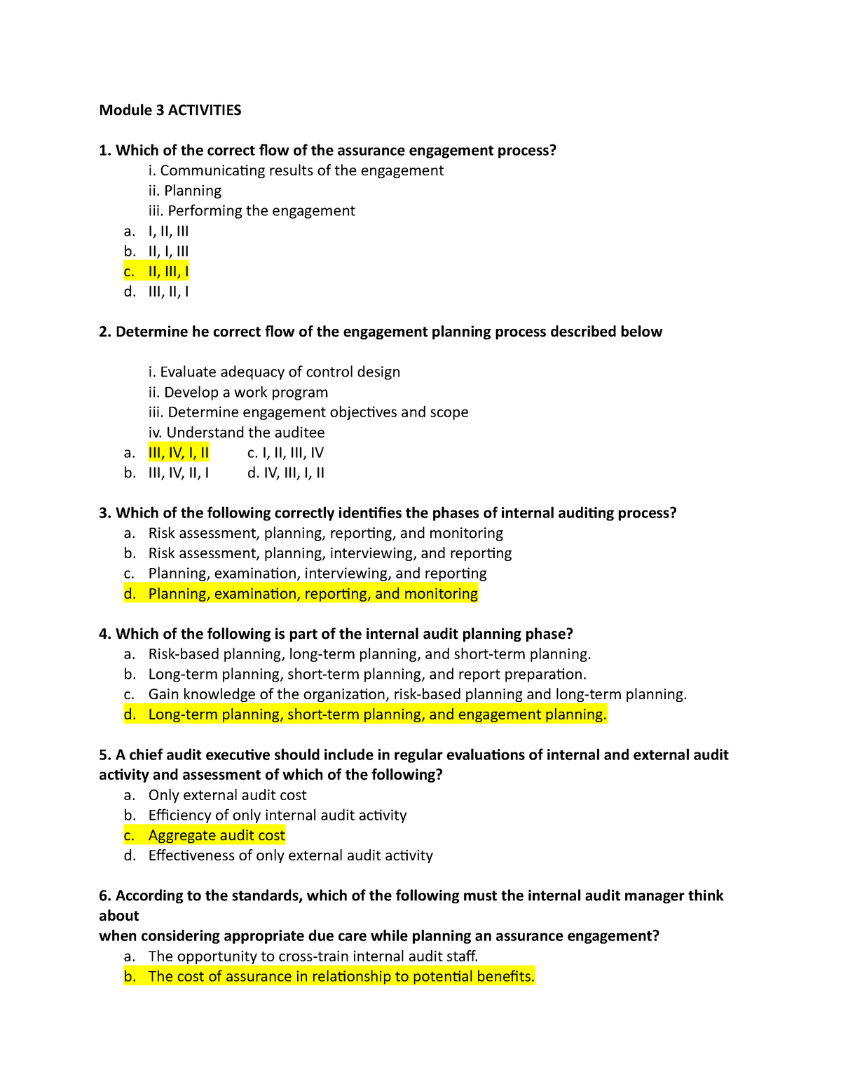 Module 3 Activities - Module 3 ACTIVITIES Which Of The Correct Flow Of ...