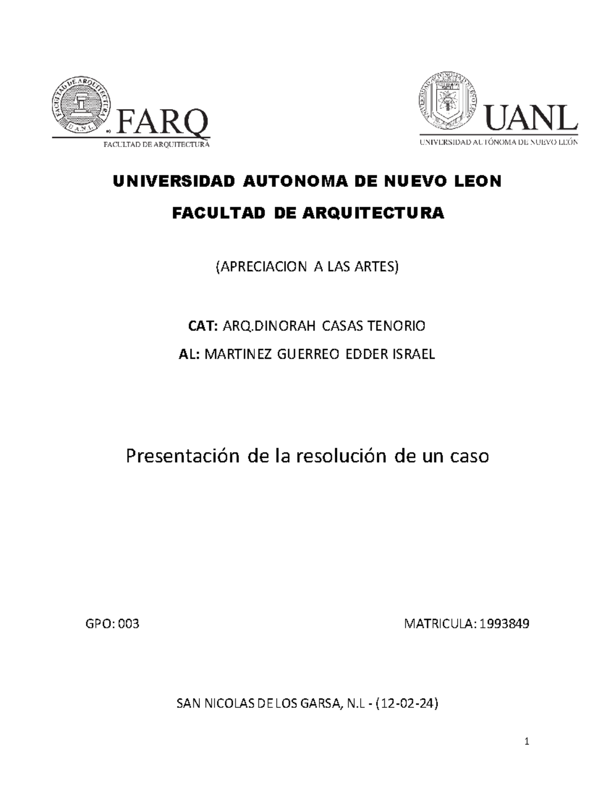 Evidencia 2 - UNIVERSIDAD AUTONOMA DE NUEVO LEON FACULTAD DE ...