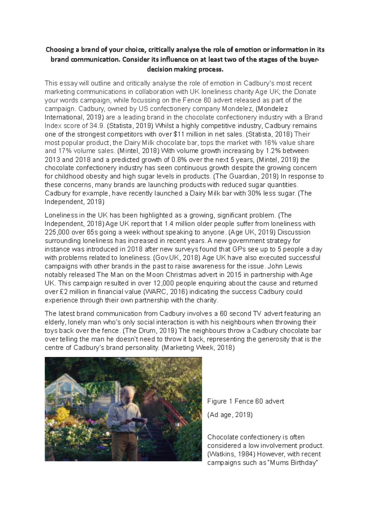 Emotion Information Within Brand Communication Choosing A Brand Of Your Choice Critically Analyse Studocu