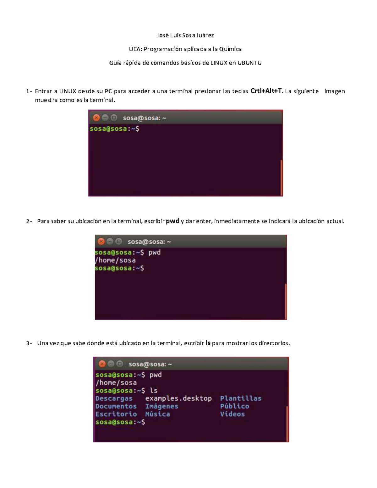 Tarea comandos basicos programacion en shell - Luis Sosa UEA: aplicada ...