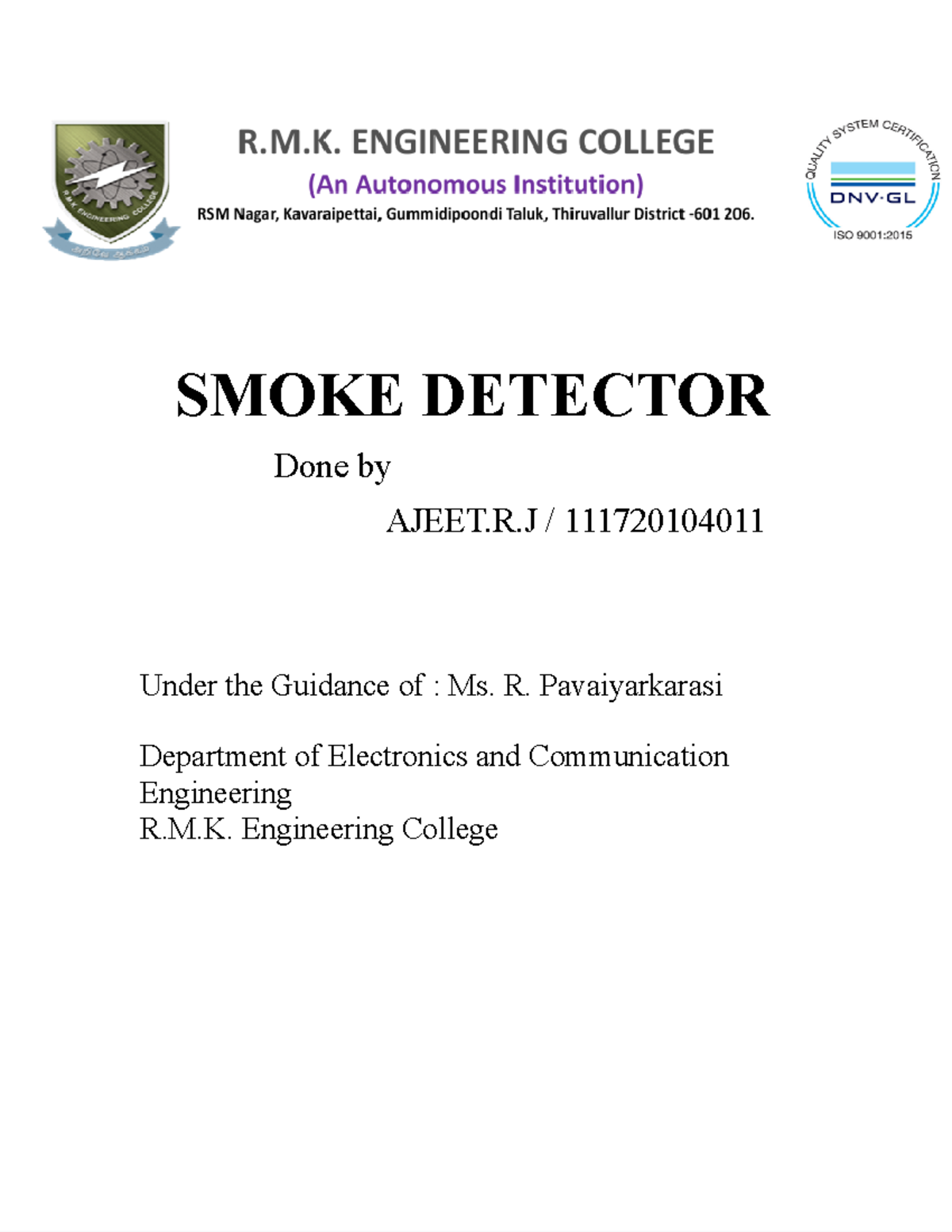 essay about smoke detectors