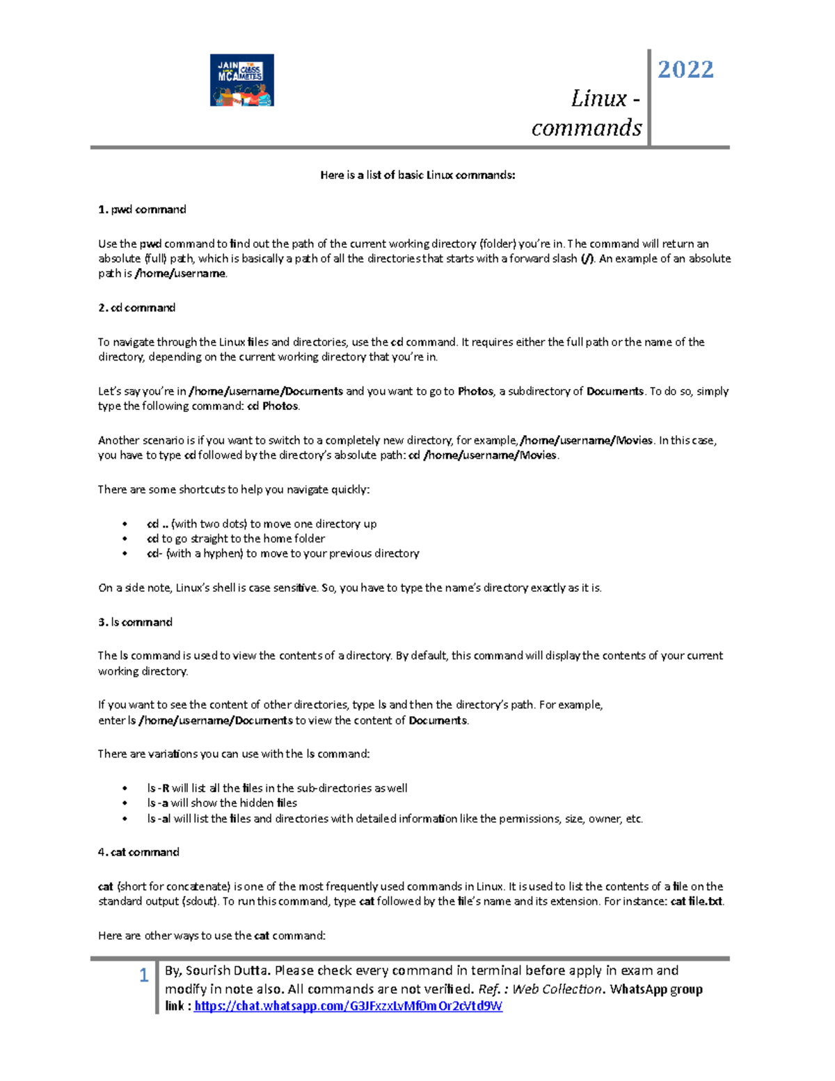 All basic Linux Commands for Linux Programming - Linux - commands ...