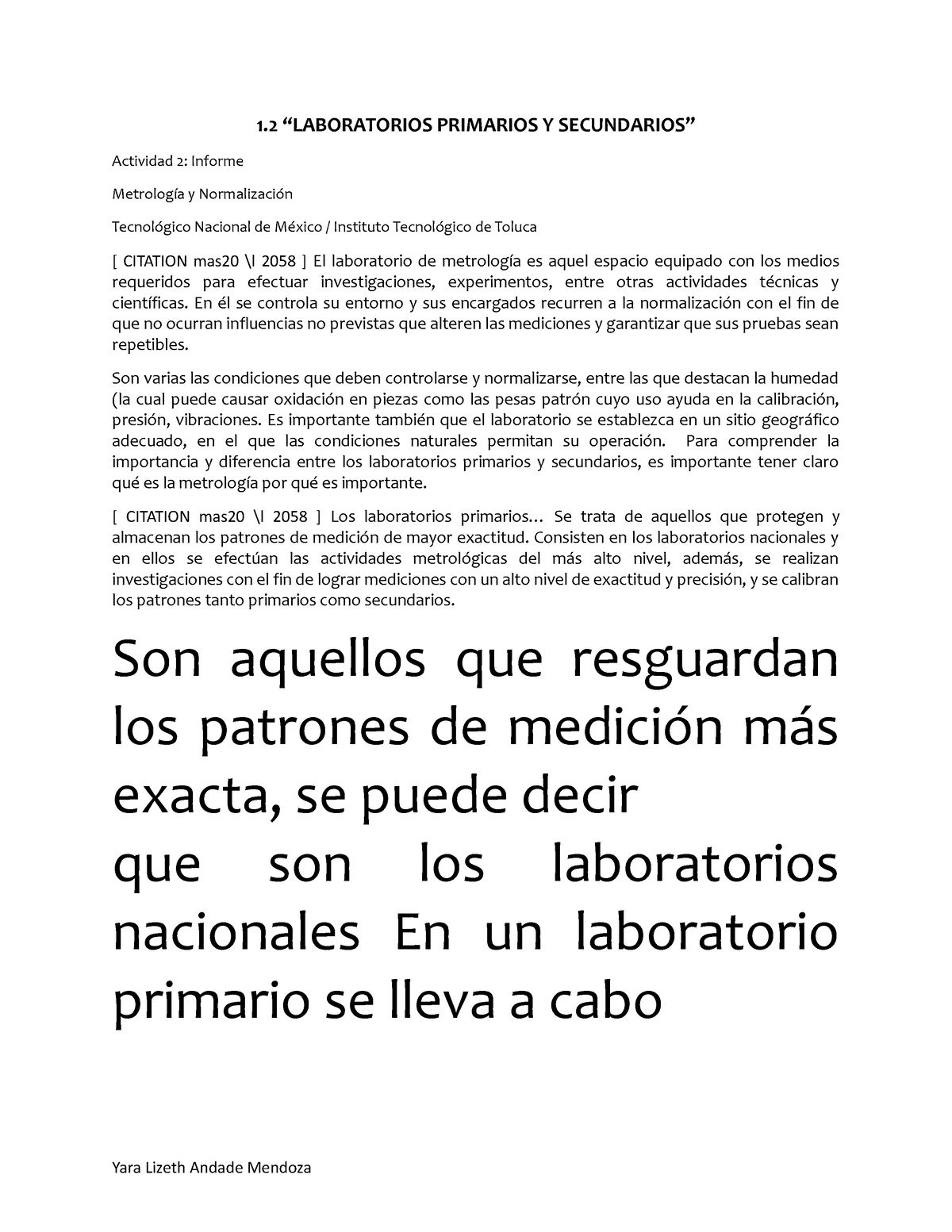 1.2 Laboratorios Primarios Y Secundarios - 1 “LABORATORIOS PRIMARIOS Y ...