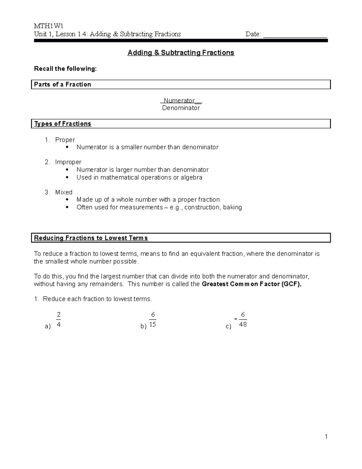 1-4-adding-and-subtracting-fractions-mth1w-unit-1-lesson-1-adding