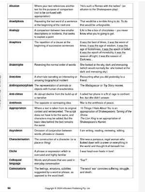 English techniques - 1 LIST or recrumques Sentence When a sentence is ...