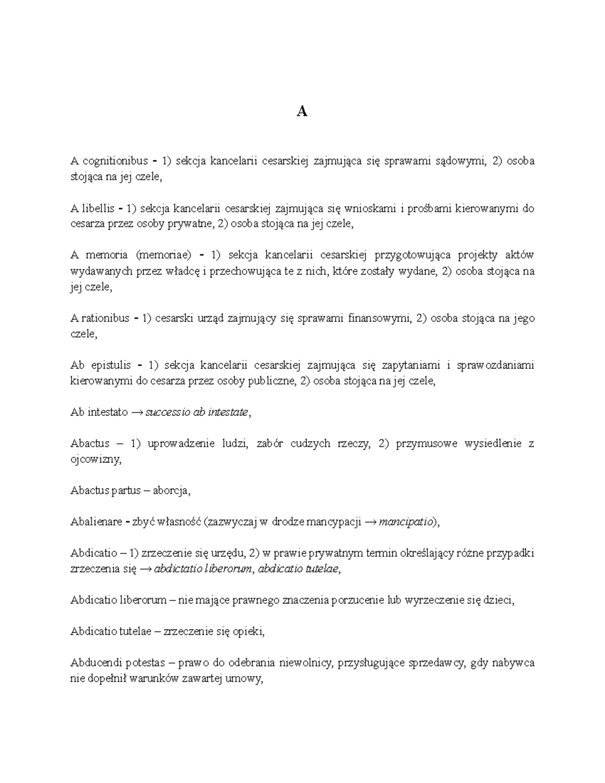 Slownik terminow Słownik terminów z pojęć prawa rzymskiego