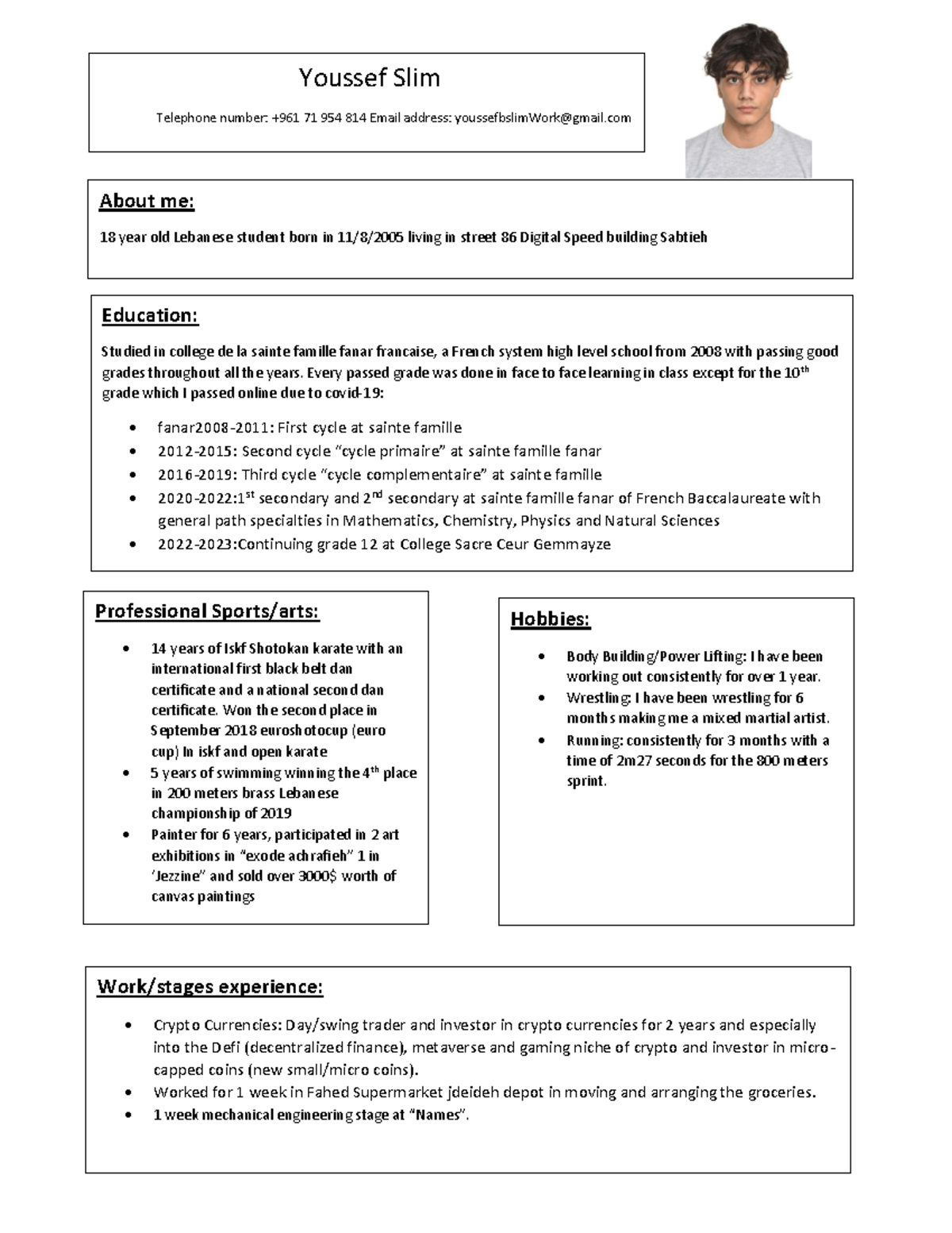 writing-a-cv-for-a-job-youssef-slim-telephone-number-961-71-954-814