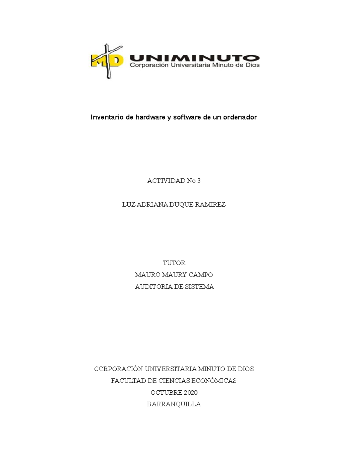 Inventario de hardware y software de un ordenador - Para esto siga el ...