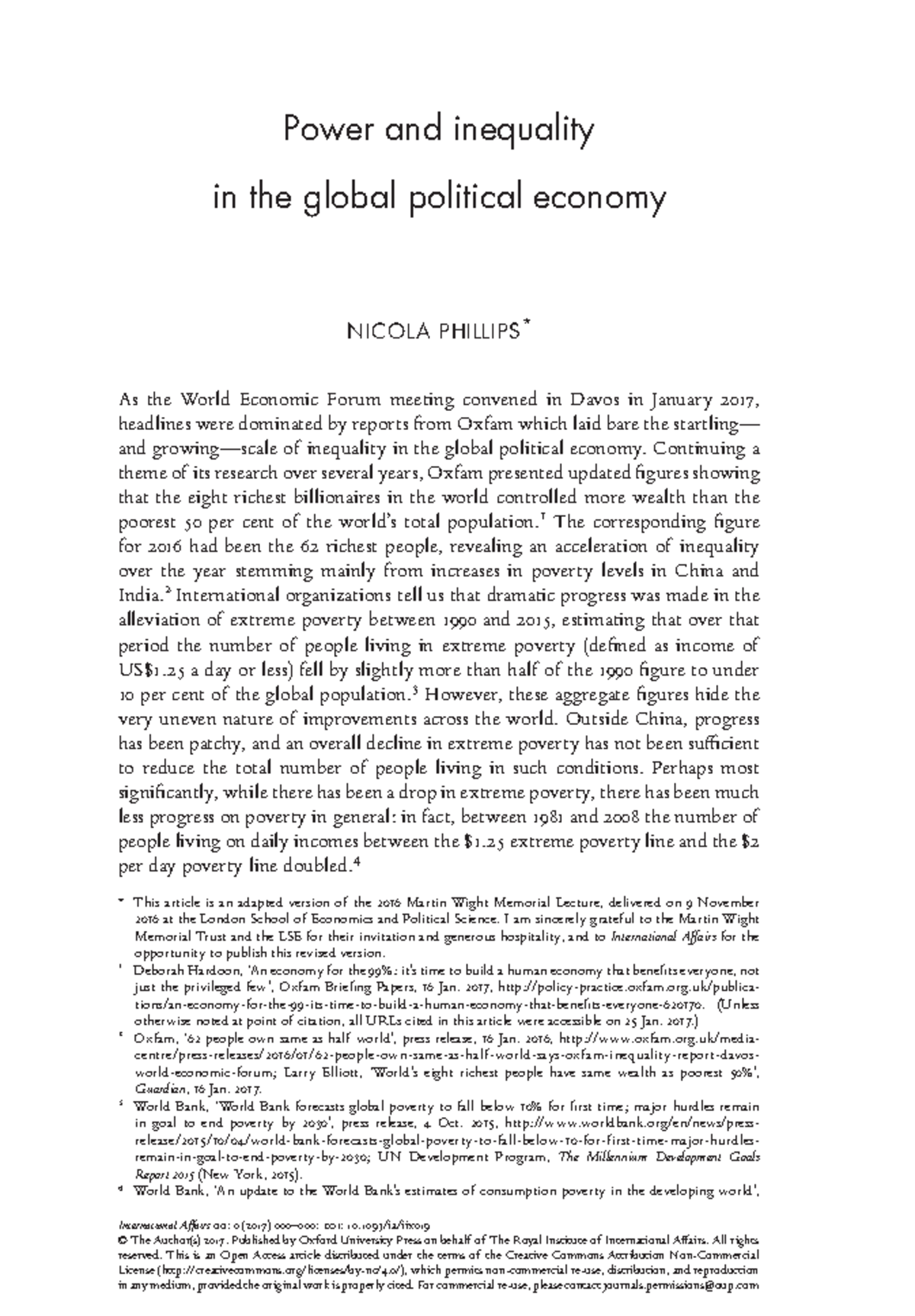 Power and Inequality in the Global Political Econo - Power and ...