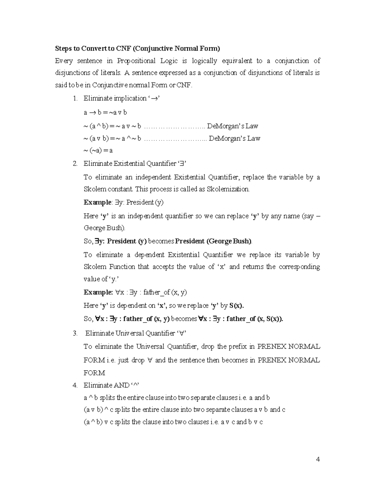 CNF SEM VI - CNF Conversion sentences - Steps to Convert to CNF ...