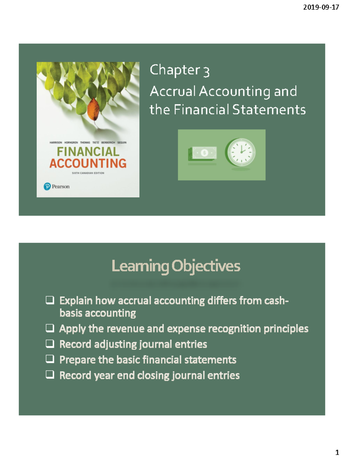 FA Chapter 3 Prof - Lecture notes 3 - Chapter 3 Accrual Accounting and ...