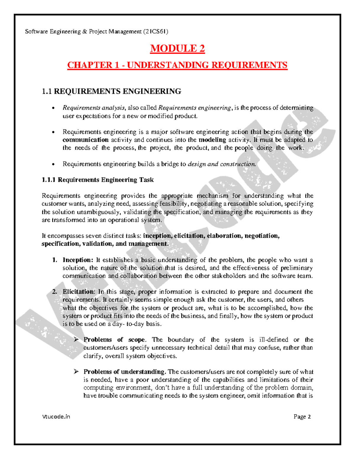 Mod 2 - Good - MODULE 2 CHAPTER 1 - UNDERSTANDING REQUIREMENTS 1 ...