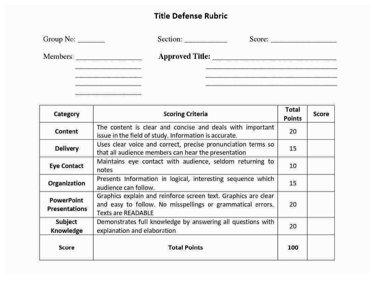 Rubric - HEY - Science, Technology, English, Math - Studocu