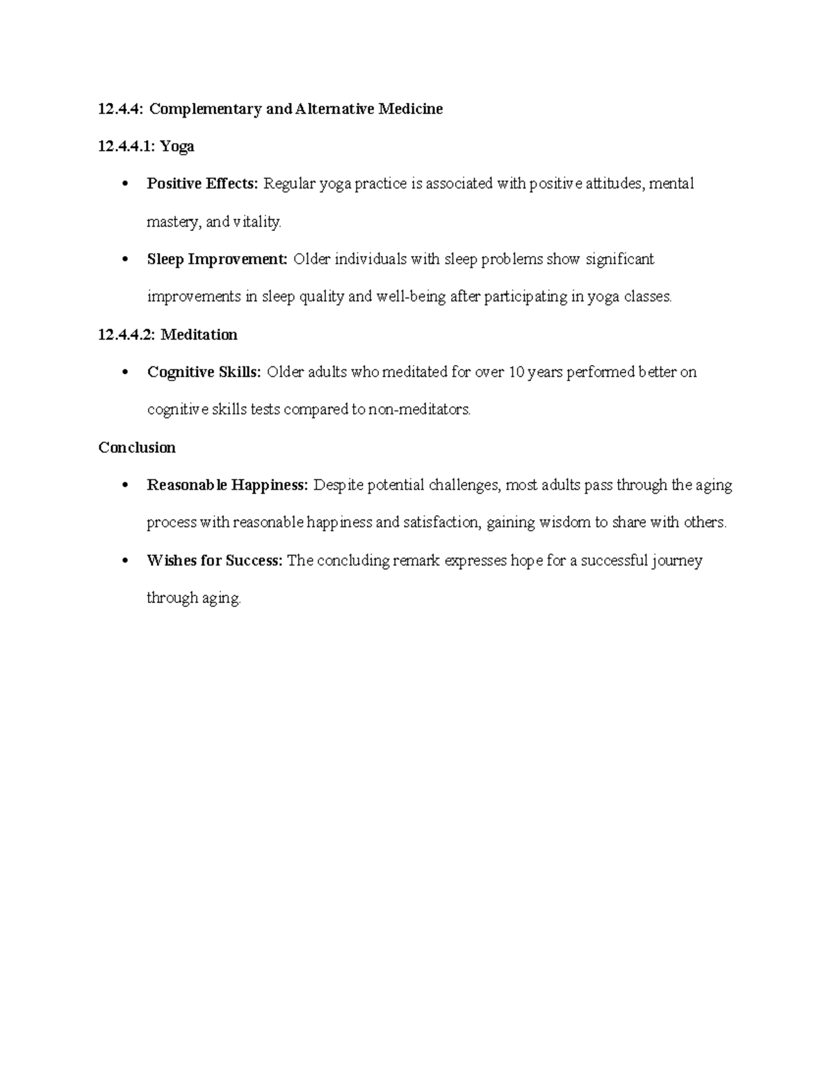 Notes 12 - 12.4: Complementary and Alternative Medicine 12.4.4: Yoga ...