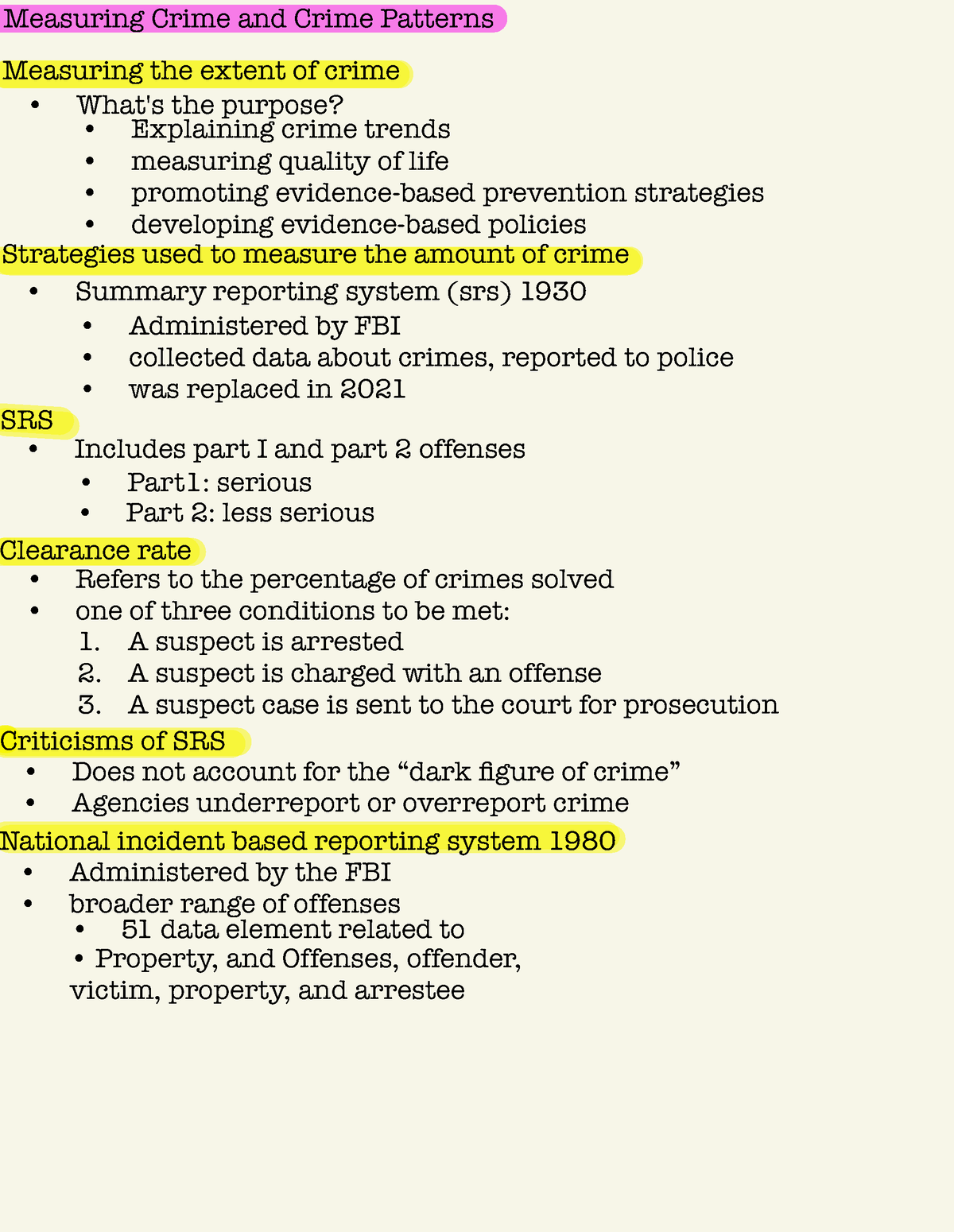 measuring crime essay