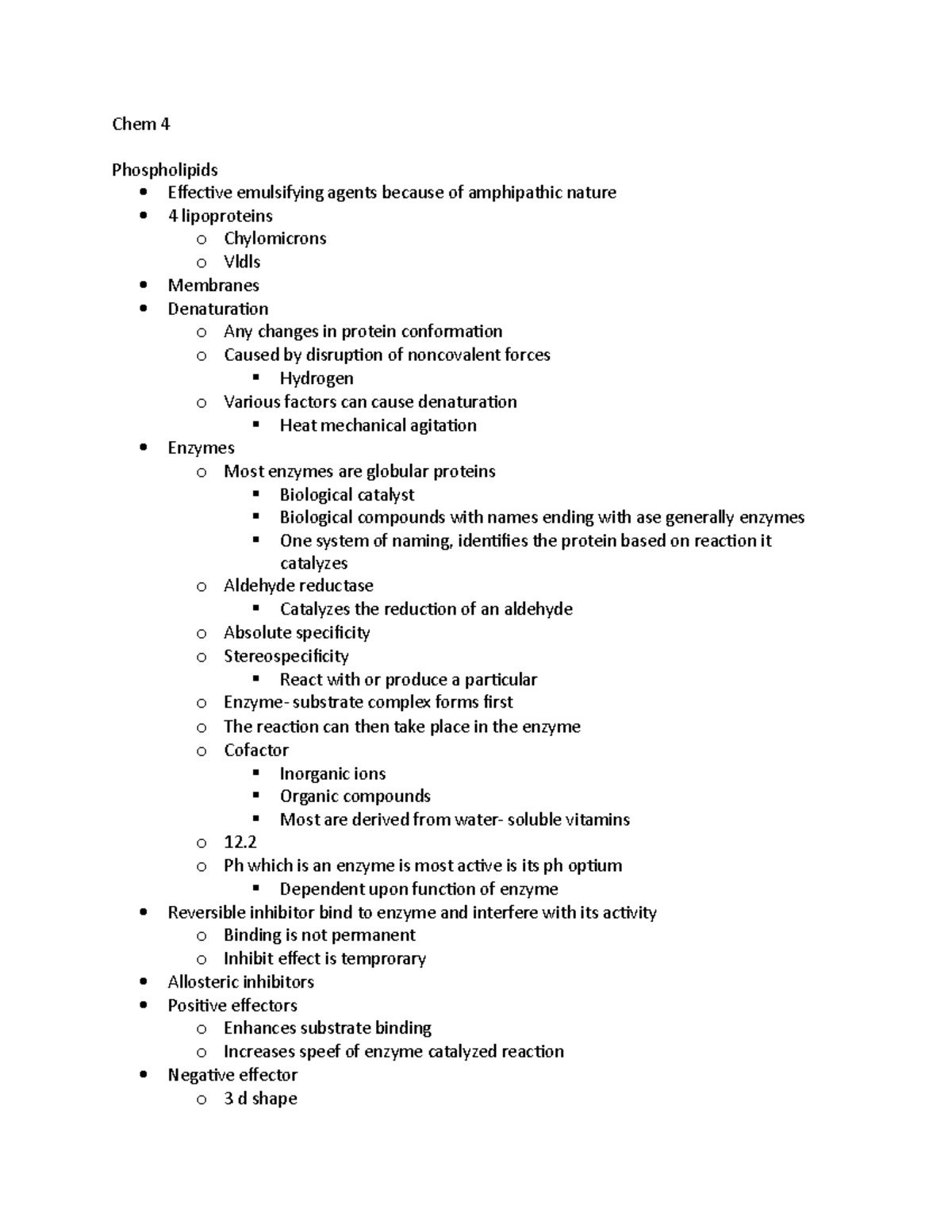 Chem four lecture - Chem 4 Phospholipids Effective emulsifying agents ...