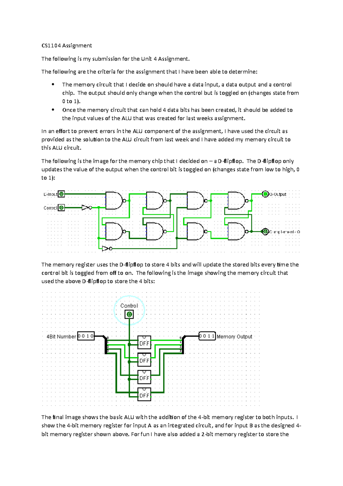 cs 1104 assignment unit 4