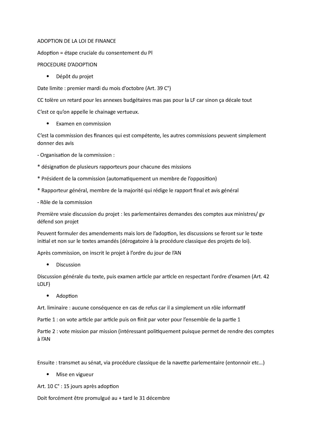 Adoption De La Loi De Finance Fiche 7 Adoption De La Loi De Finance Adoption étape Cruciale 3895