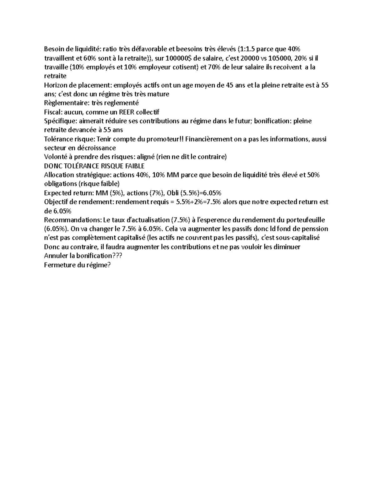 Studocu placement - exemple exercice+ notes de cours - Besoin de ...