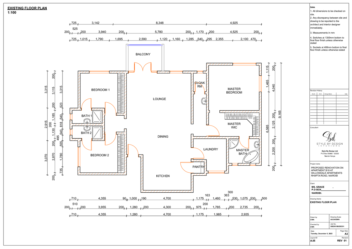 Willowdale technical layouts rev 02 - Drawn by CWN Drawing Name Project ...