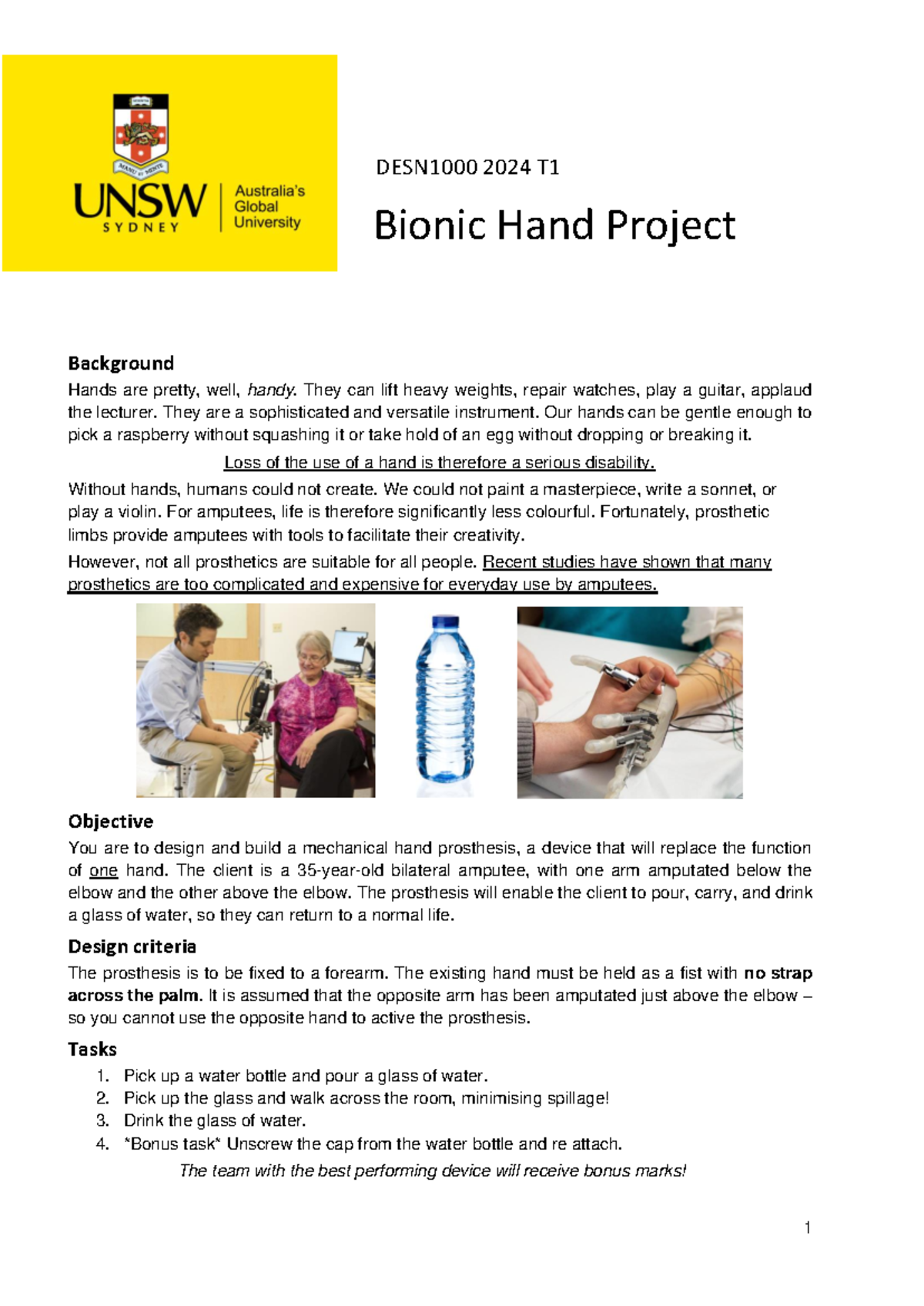 Bionic Hand T1 2024 - it is about water treatment - 1 Bionic Hand ...
