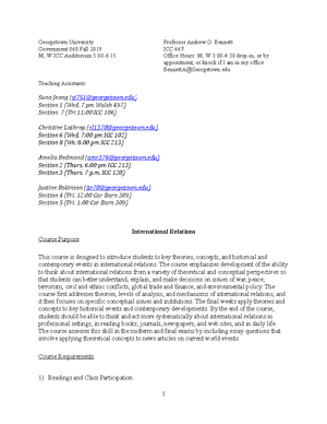 IR Final Study Guide - Final Study Guide Lectures: Readings: Terms ...