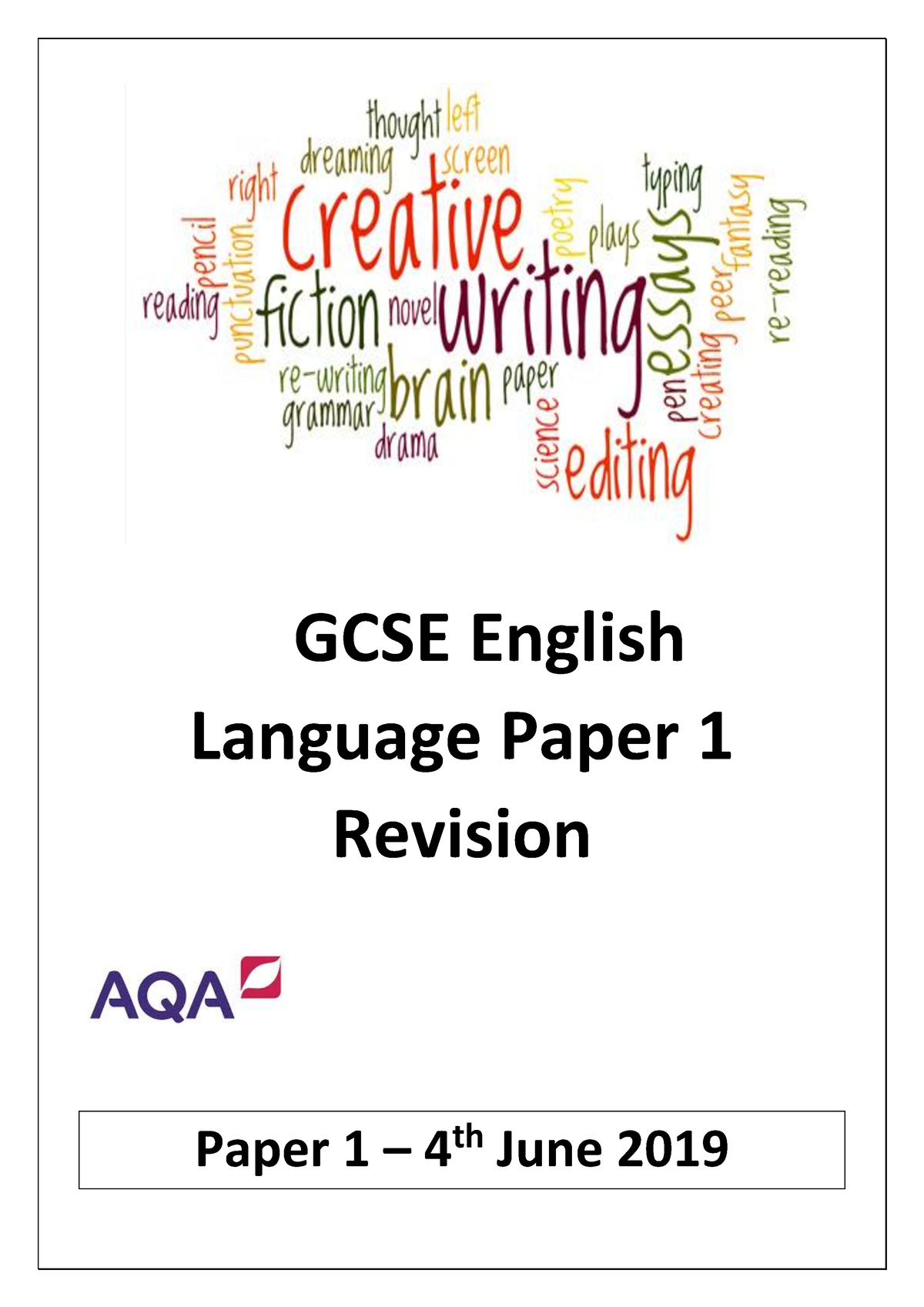 English-Language-Paper-1-Revision-Booklet 3 4 - GCSE English Language ...