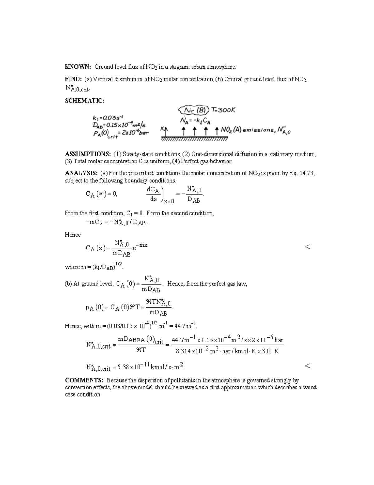 10.302 Summary Notes and Guided Review 9 - KNOWN: Ground level flux of ...