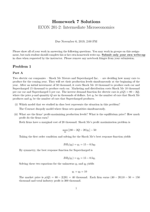 econ 201 chapter 7 homework