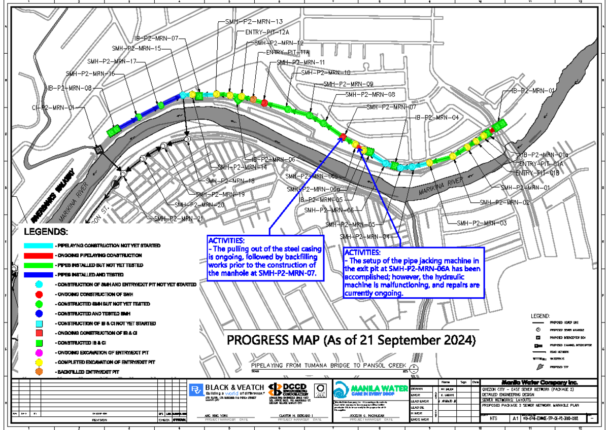 Package 2 Progress Map 20240921 - MWC DRG No. REV. SCALE: Date Name ...