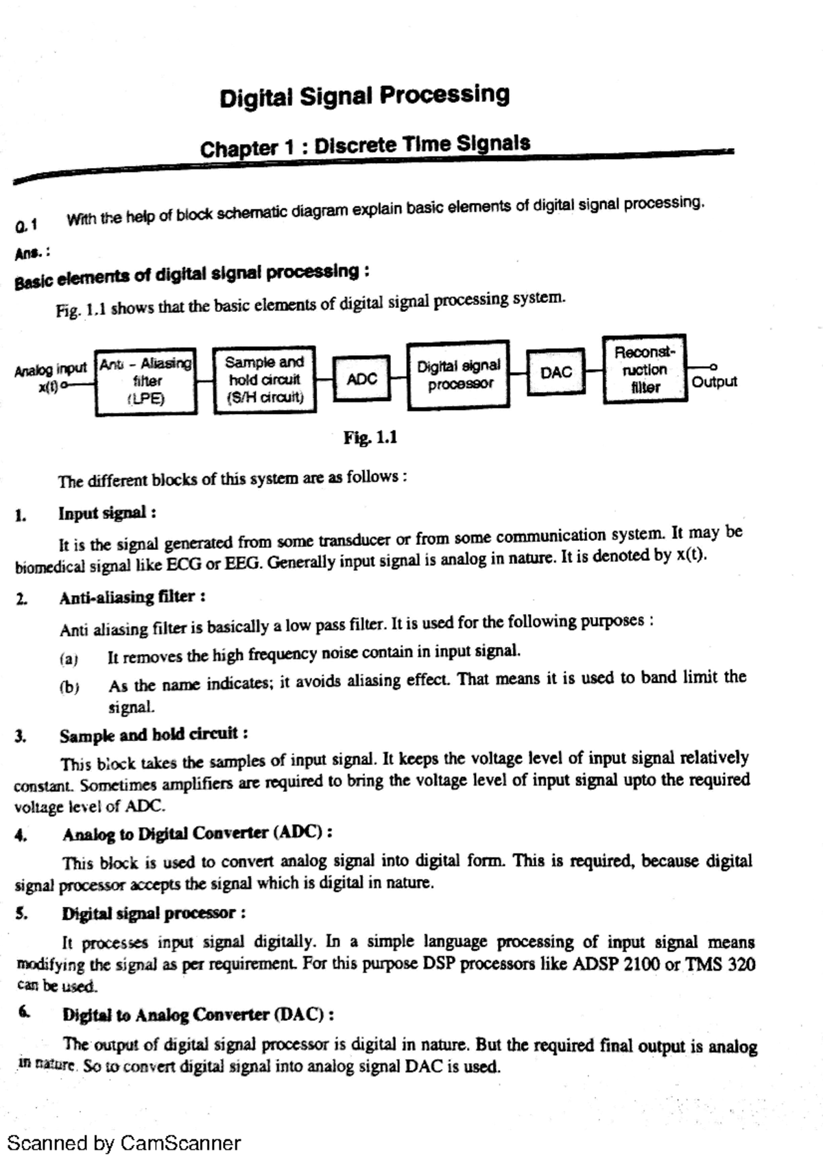 Dsp Easy Solution - Previous Year Exam Question And Answers - Digital ...