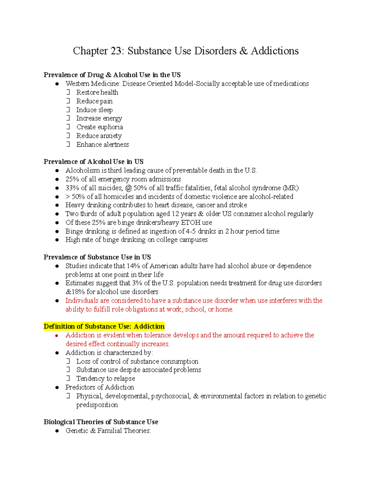 Chapter 23- Substance Use Disorders And Addictions - Chapter 23 ...