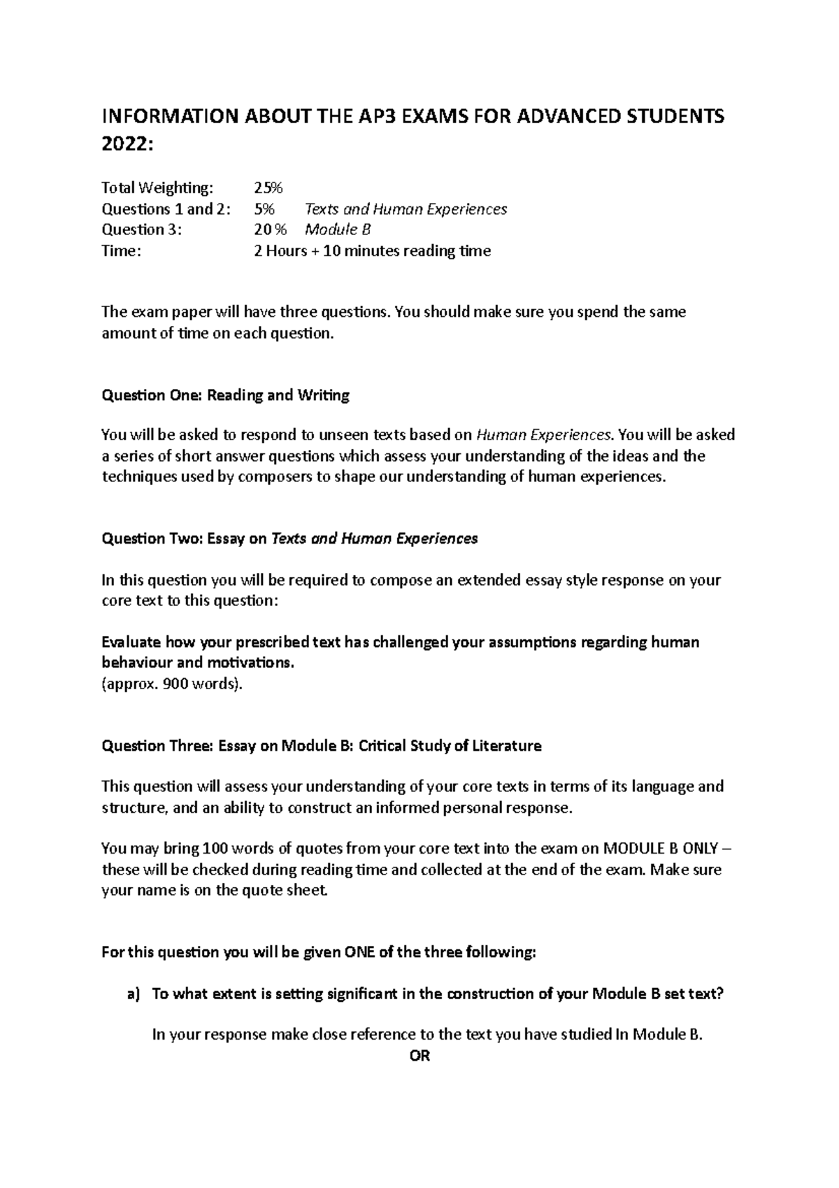 2022 AP3 Notification[-1 - INFORMATION ABOUT THE AP3 EXAMS FOR ADVANCED ...