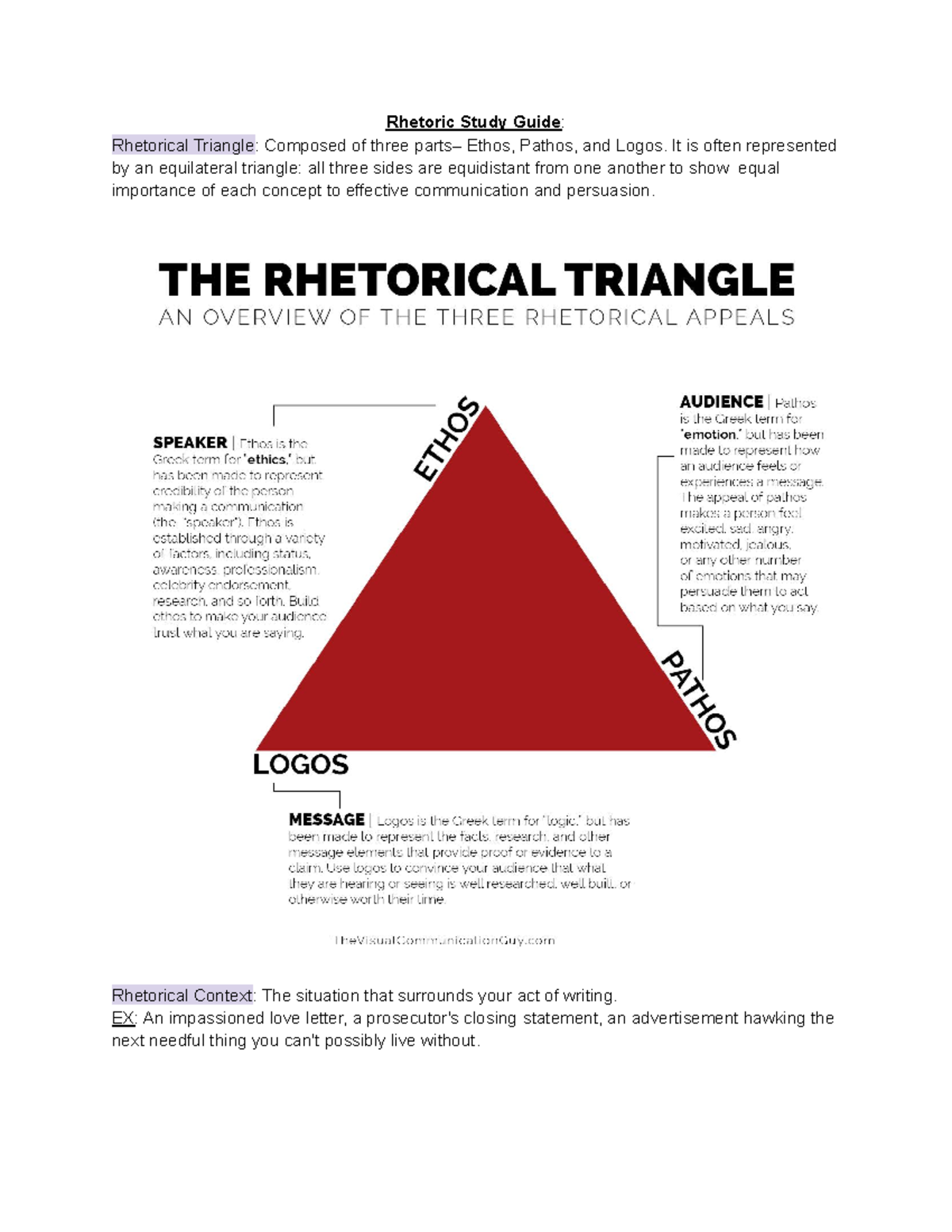 AP Lang Study Guide Rhetoric Unit 1-2 - Rhetoric Study Guide ...