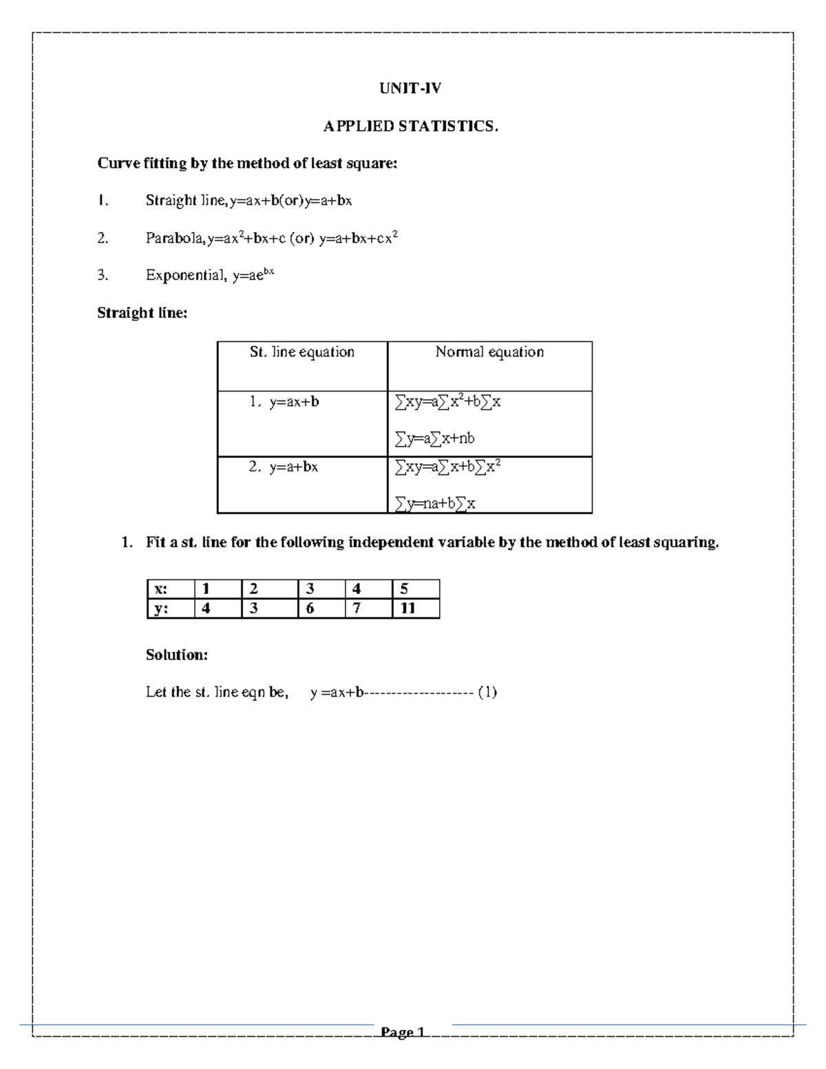 M4(U4) - Mathematics (Level4) Lecture Notes - UNIT-IV APPLIED ...