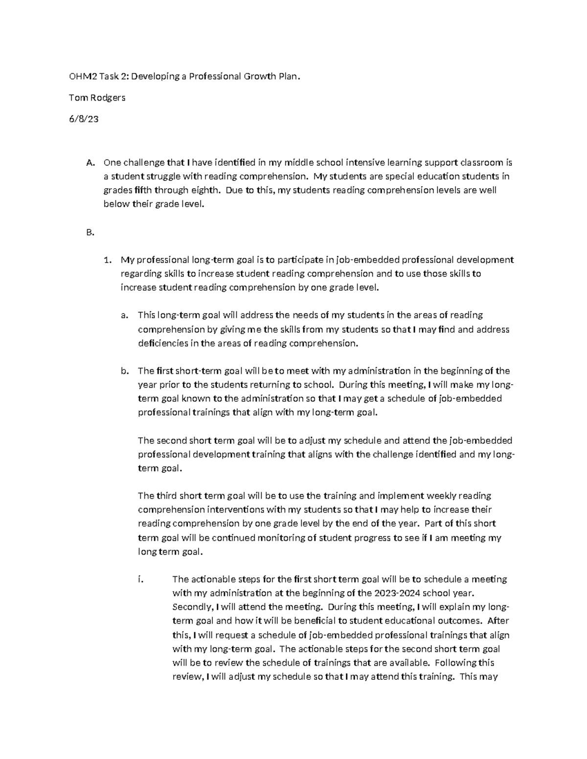 OHM2 Task 2 - OHM2 Task 2 Passed - OHM2 Task 2: Developing a ...
