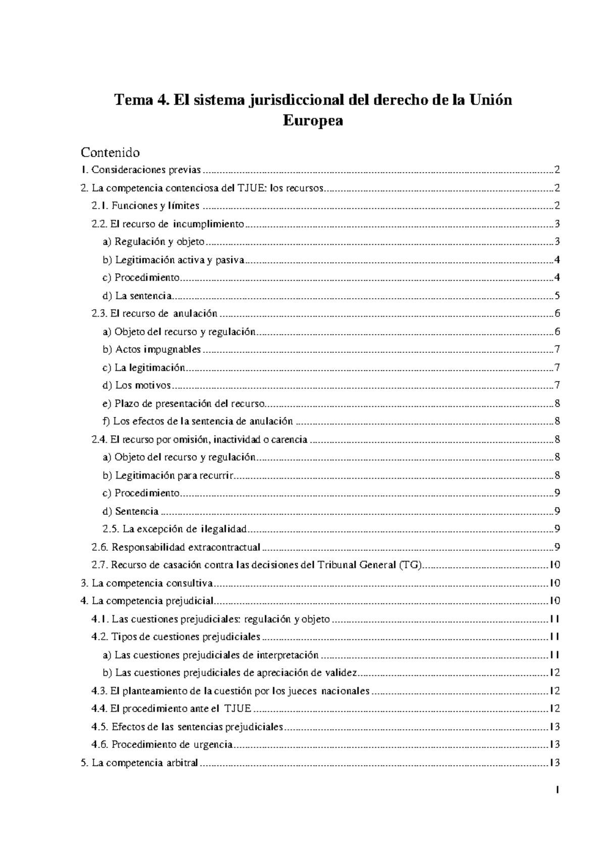 4 Sistema jurisdiccional del derecho de la Unión Europea - Tema 4. El ...