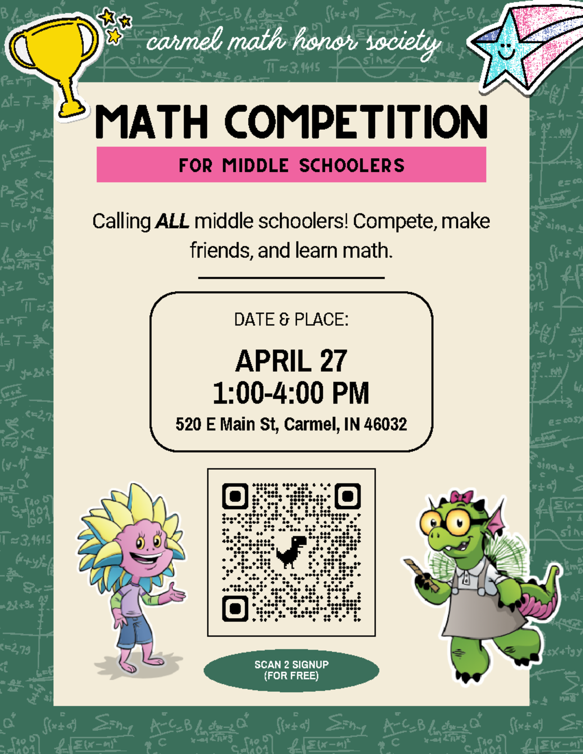MATH Competition (1) - nothing - SPAGRC - FOR MIDDLE SCHOOLERS APRIL 27 ...