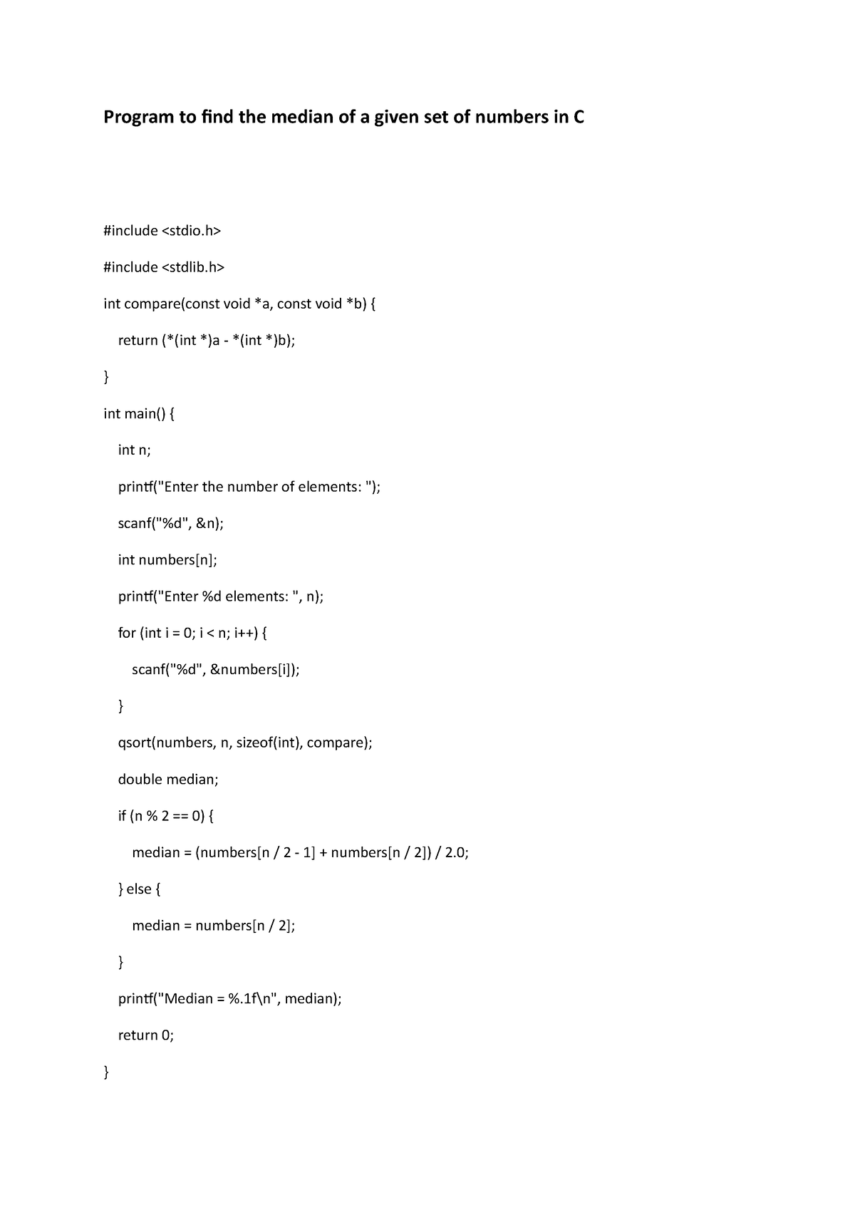 median-c-finding-median-using-c-program-to-find-the-median-of-a